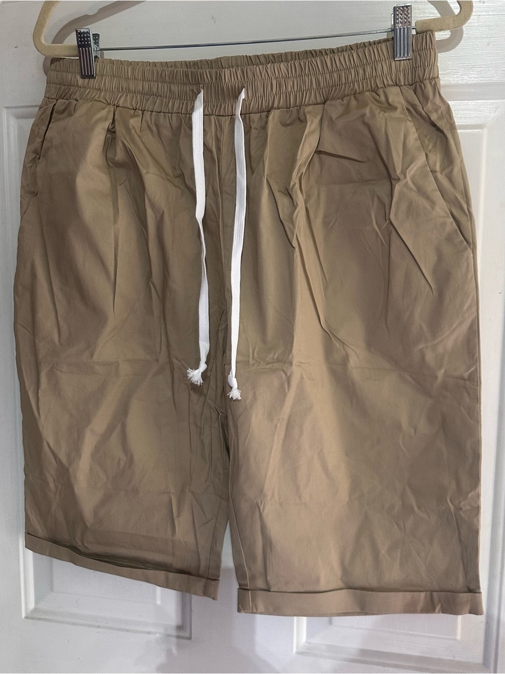 Men's Casual Drawstring Shorts in Khaki
